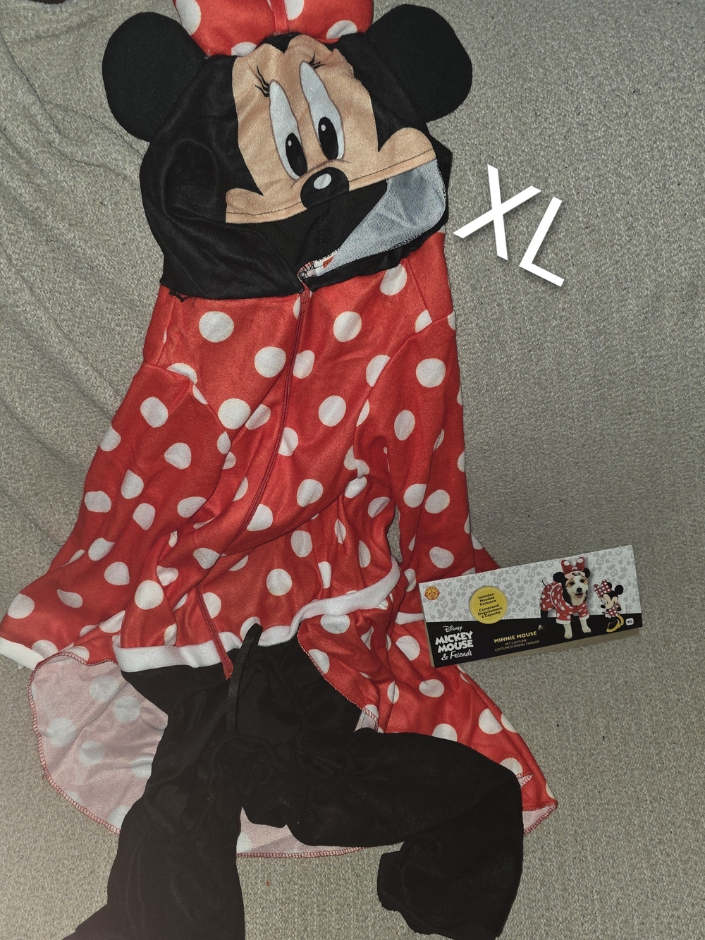 Disney Minnie Mouse Red and White Polka Dot Dog Costume XL